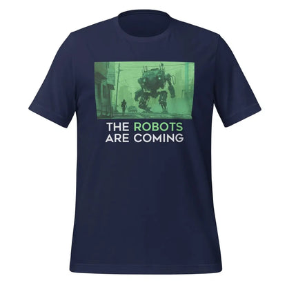 The Robots Are Coming (Green) T-Shirt 1.1 (unisex) - Navy / M