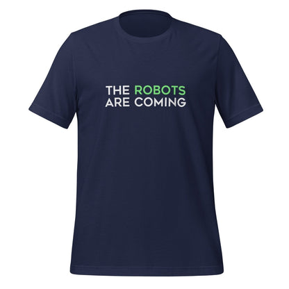 The Robots Are Coming (Green) T - Shirt 1 (unisex) - Navy - AI Store