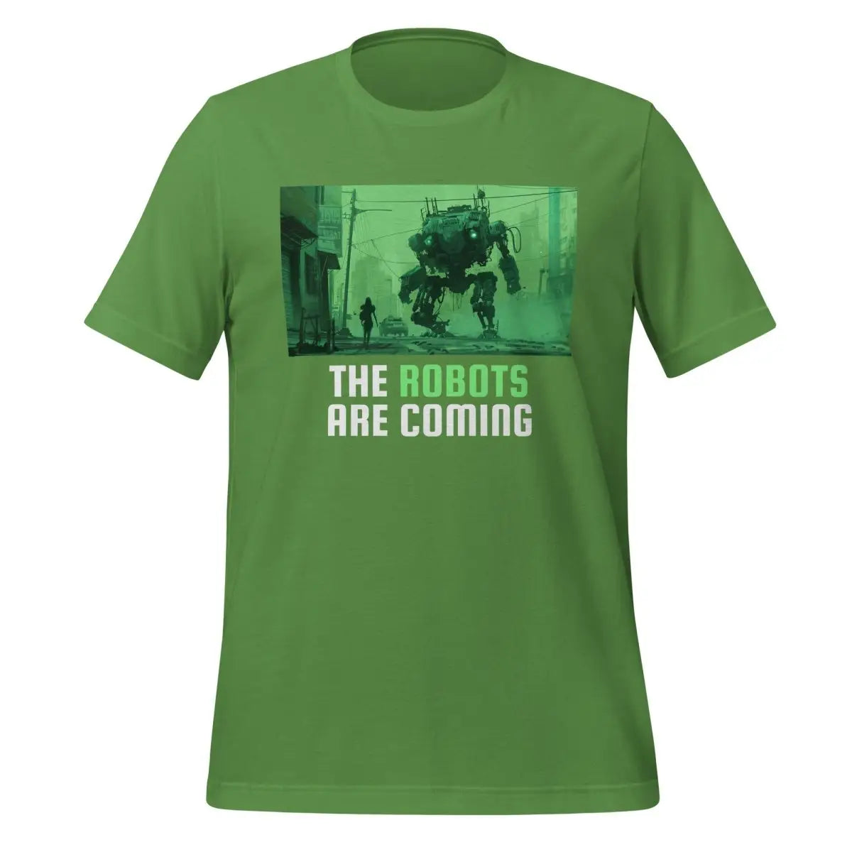 The Robots Are Coming (Green) T-Shirt 2.1 (unisex) - Leaf / M