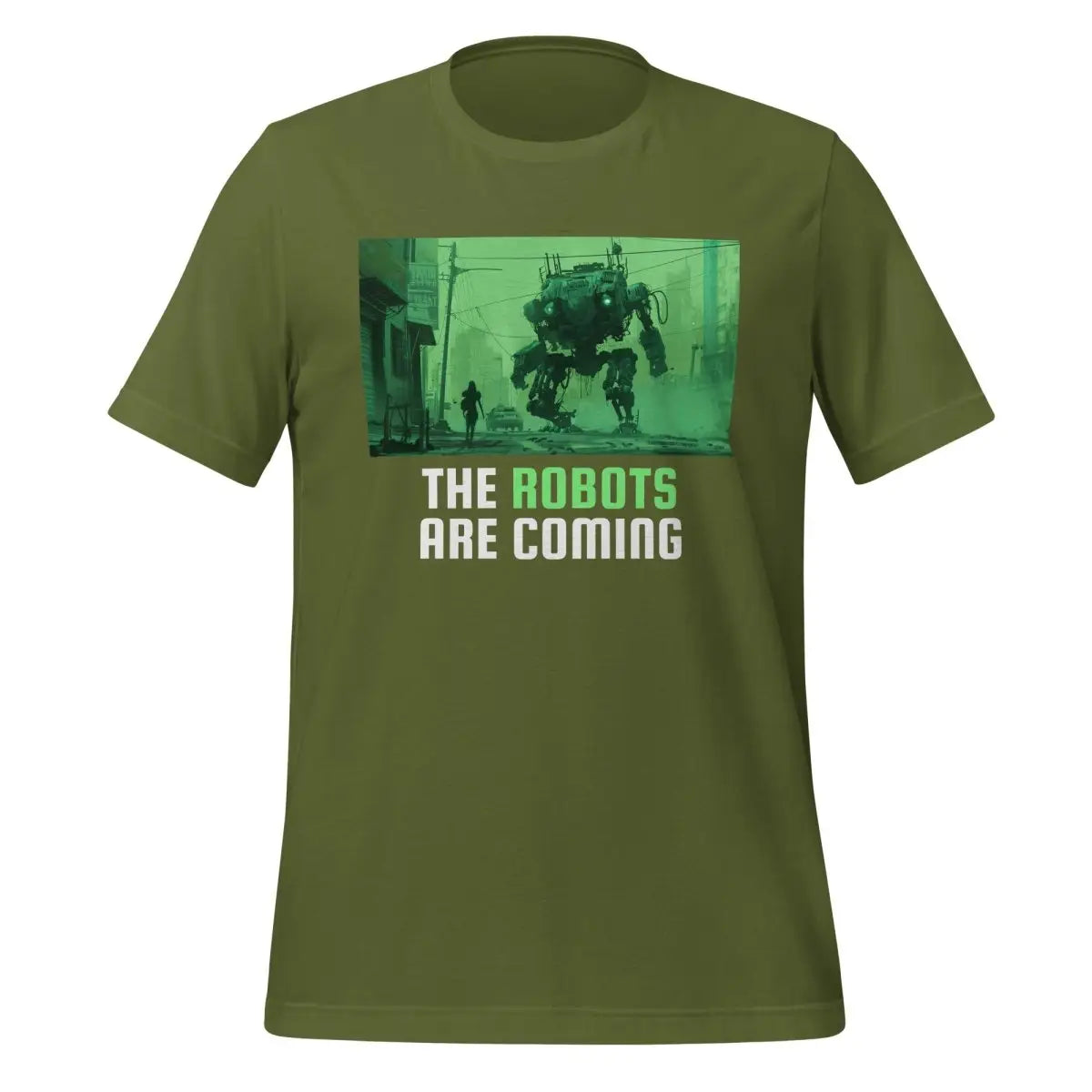 The Robots Are Coming (Green) T-Shirt 2.1 (unisex) - Olive / M