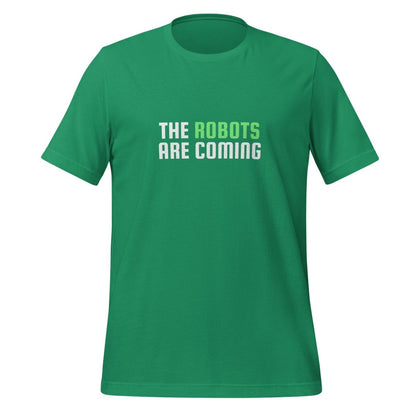 The Robots Are Coming (Green) T - Shirt 2 (unisex) - Kelly - AI Store