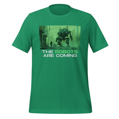 The Robots Are Coming (Green) T-Shirt 3.1 (unisex) - Kelly - AI Store