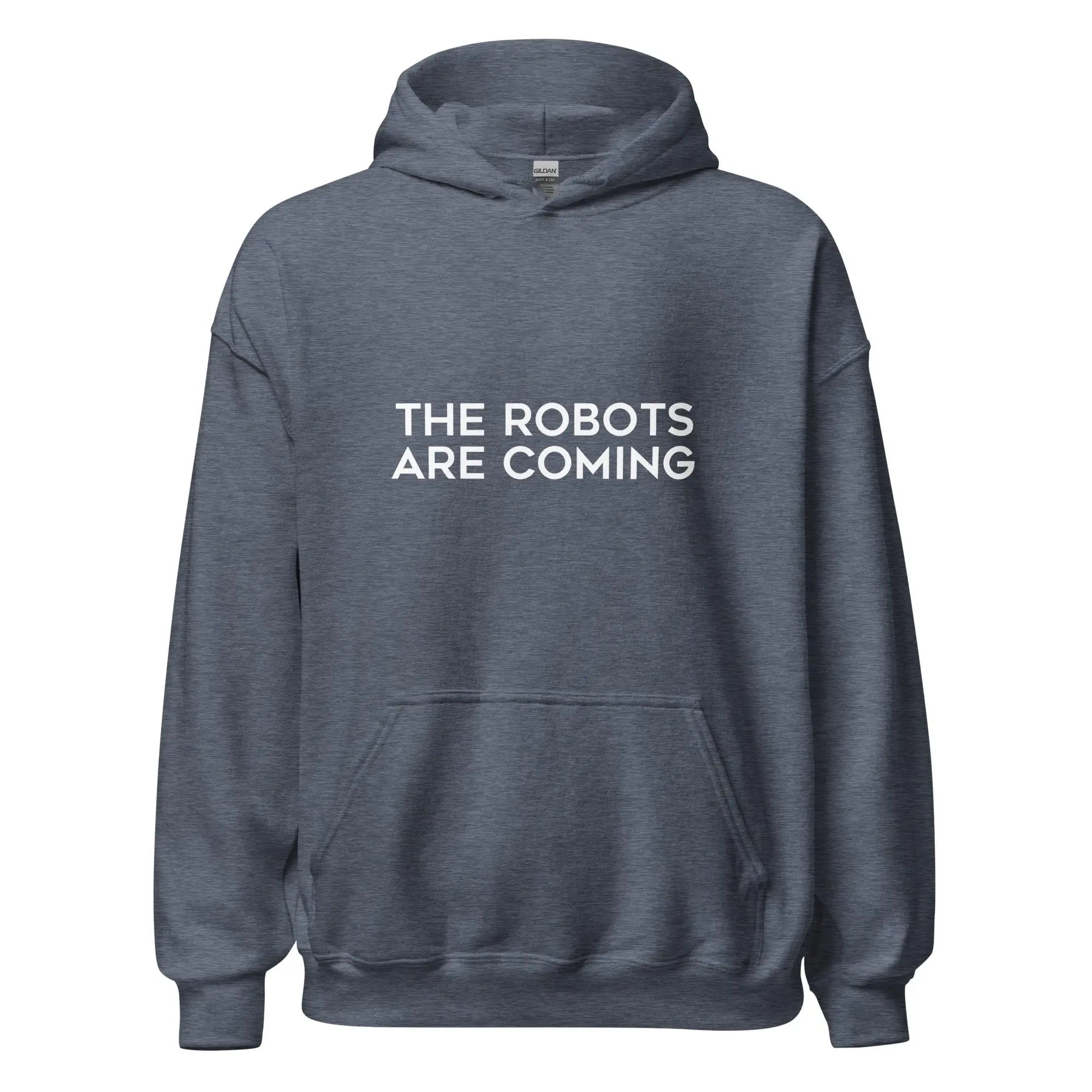 The Robots Are Coming Hoodie 1 (unisex) - Heather Sport Dark Navy / M