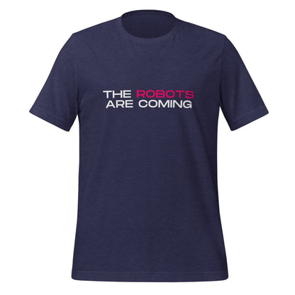 The Robots Are Coming (Pink) T-Shirt 2 (unisex) - Heather Midnight Navy - AI Store