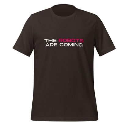 The Robots Are Coming (Pink) T-Shirt 3 (unisex) - Brown - AI Store