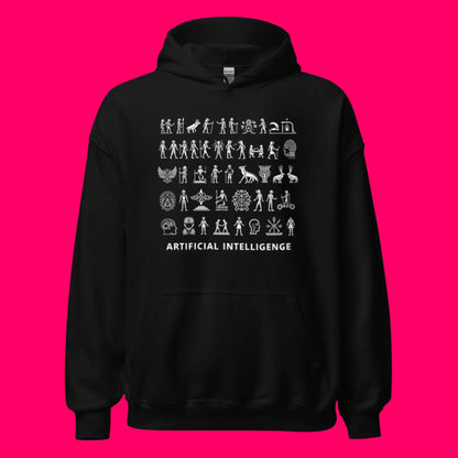 The Story of AI in Hieroglyphs Hoodie (unisex)