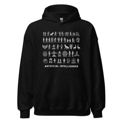 The Story of AI in Hieroglyphs Hoodie (unisex) - Black / M