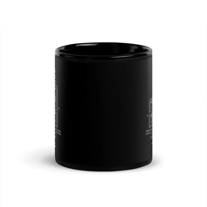 The Transformer Model Architecture on Black Glossy Mug 2