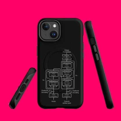 The Transformer Model Architecture on Black MagSafe® Tough Case for iPhone®