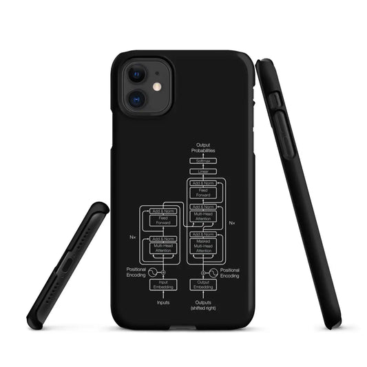 The the Transformer Model Architecture on Black Snap Case for Iphone® Iphone 11.