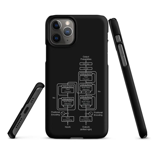 The the Transformer Model Architecture on Black Snap Case for Iphone® Iphone 11 Pro.