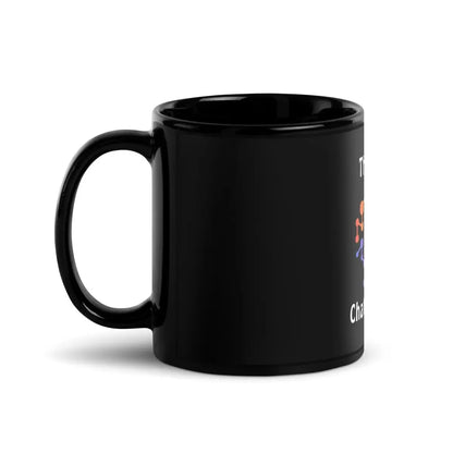 Think Less ChatGPT More Brain Black Glossy Mug