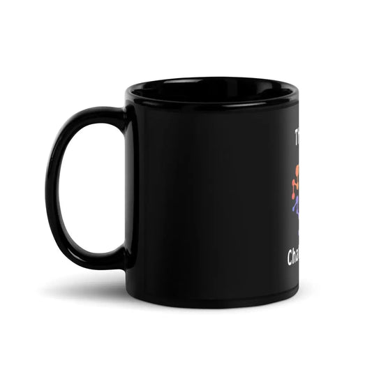 Think Less ChatGPT More Brain Black Glossy Mug