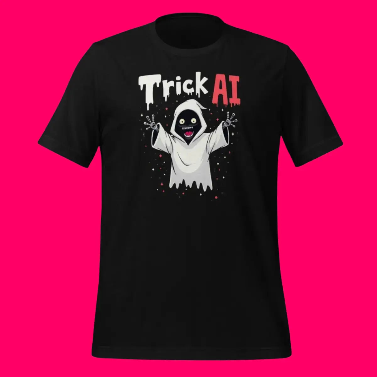 Trick AI Ghost Robot T-Shirt (unisex) 🎃