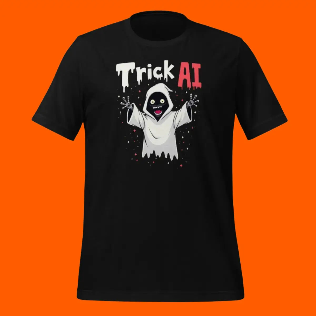 Trick AI Ghost Robot T-Shirt (unisex) 🎃