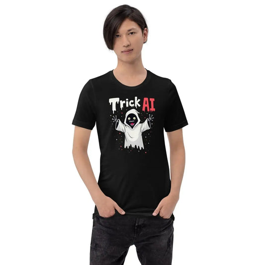 Trick AI Ghost Robot T-Shirt (unisex) 🎃