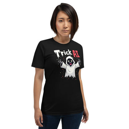 Trick AI Ghost Robot T-Shirt (unisex) - Black - AI Store