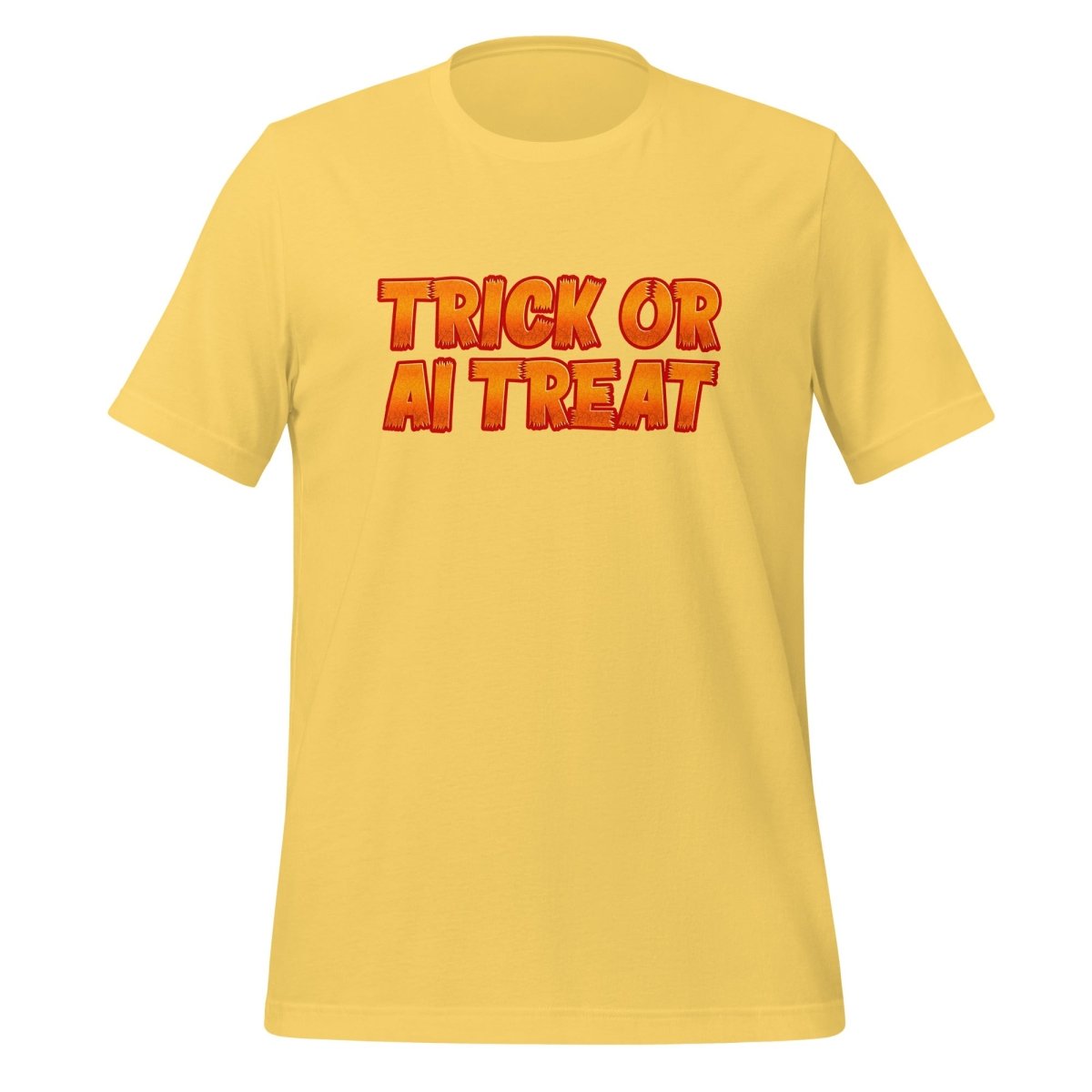 TRICK OR AI TREAT T-Shirt (unisex) 🎃 - Yellow - AI Store