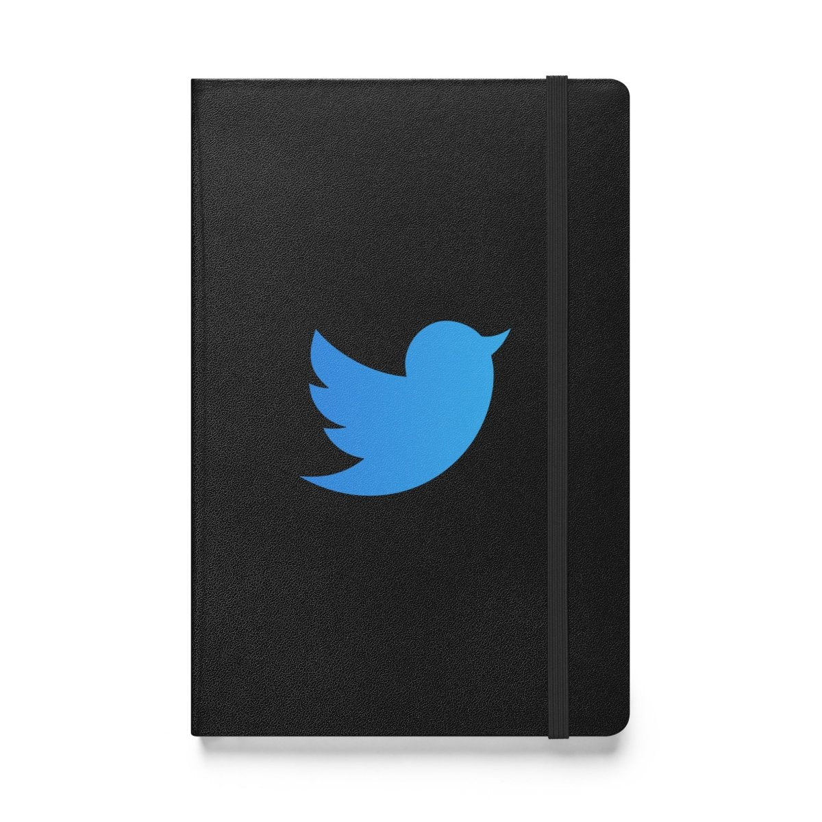 Twitter Icon Hardcover Bound Notebook - Black - AI Store