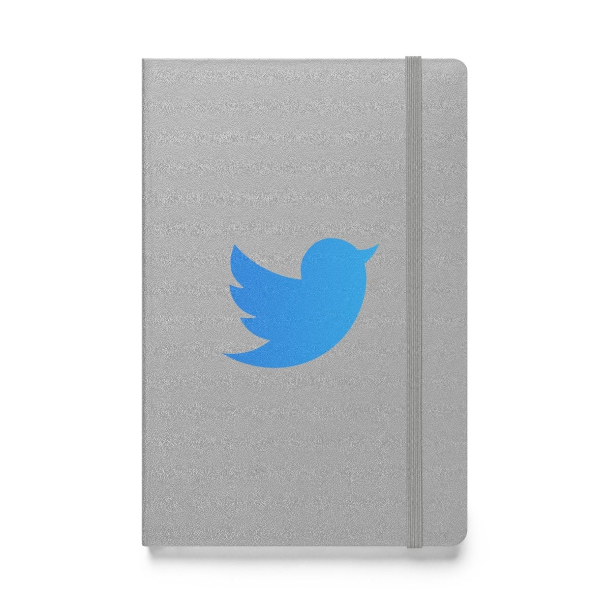 Twitter Icon Hardcover Bound Notebook - Silver - AI Store