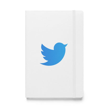 Twitter Icon Hardcover Bound Notebook - White - AI Store