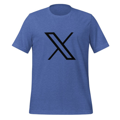 Twitter X Black Logo T - Shirt (unisex) - Heather True Royal - AI Store