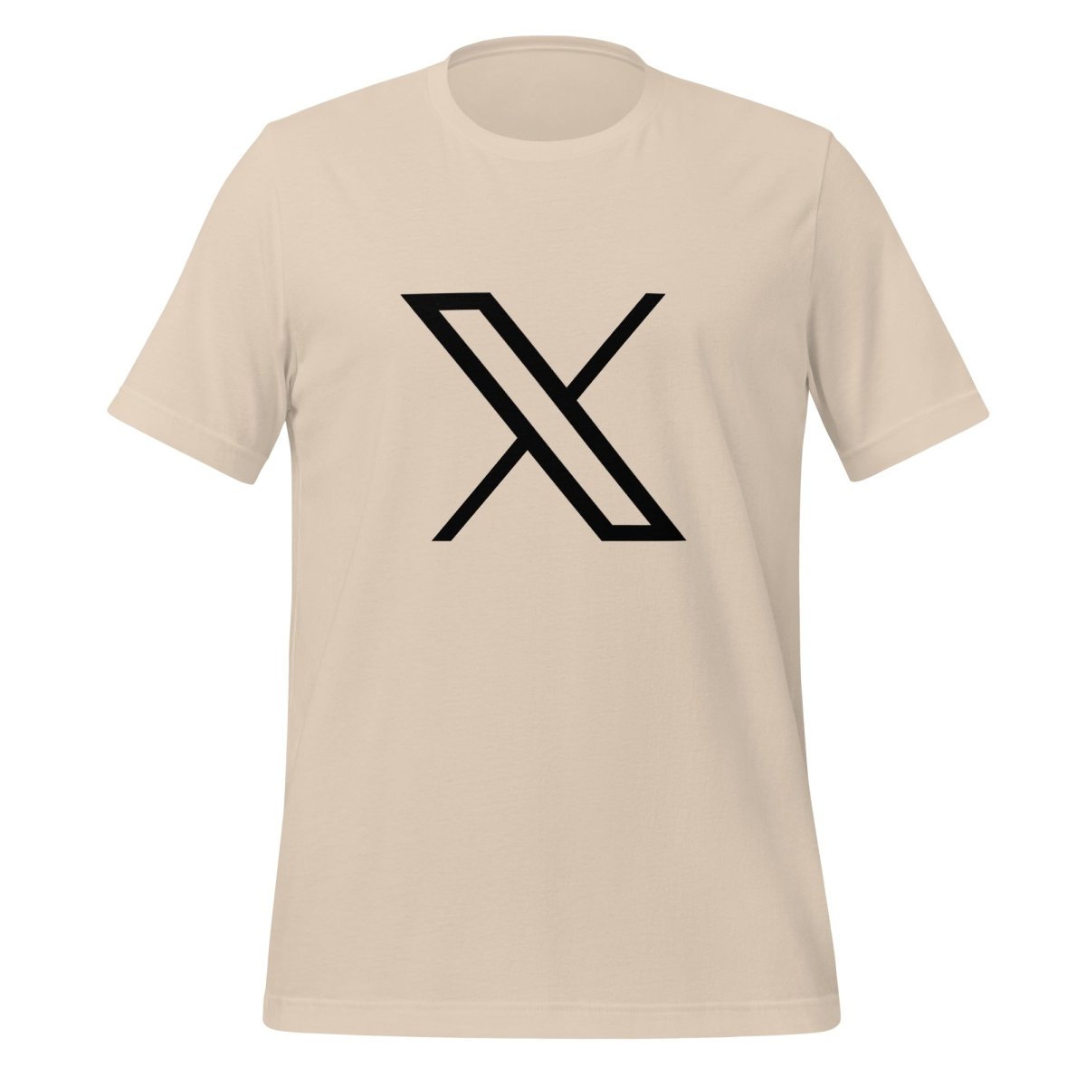 Twitter X Black Logo T - Shirt (unisex) - Soft Cream - AI Store