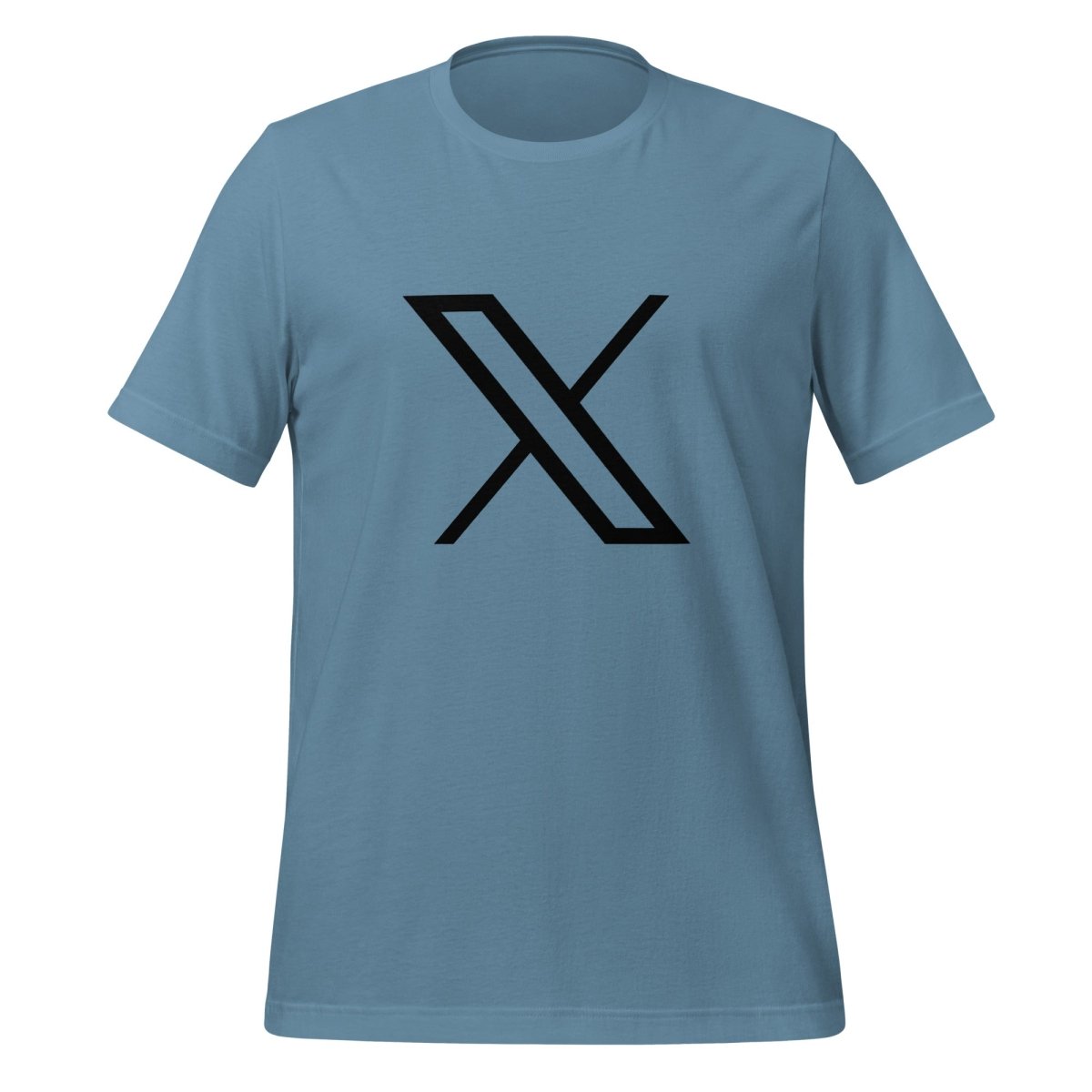 Twitter X Black Logo T - Shirt (unisex) - Steel Blue - AI Store