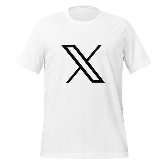 Twitter X Black Logo T - Shirt (unisex) - White - AI Store