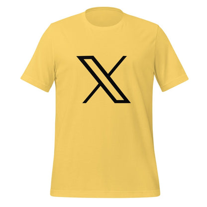 Twitter X Black Logo T - Shirt (unisex) - Yellow - AI Store