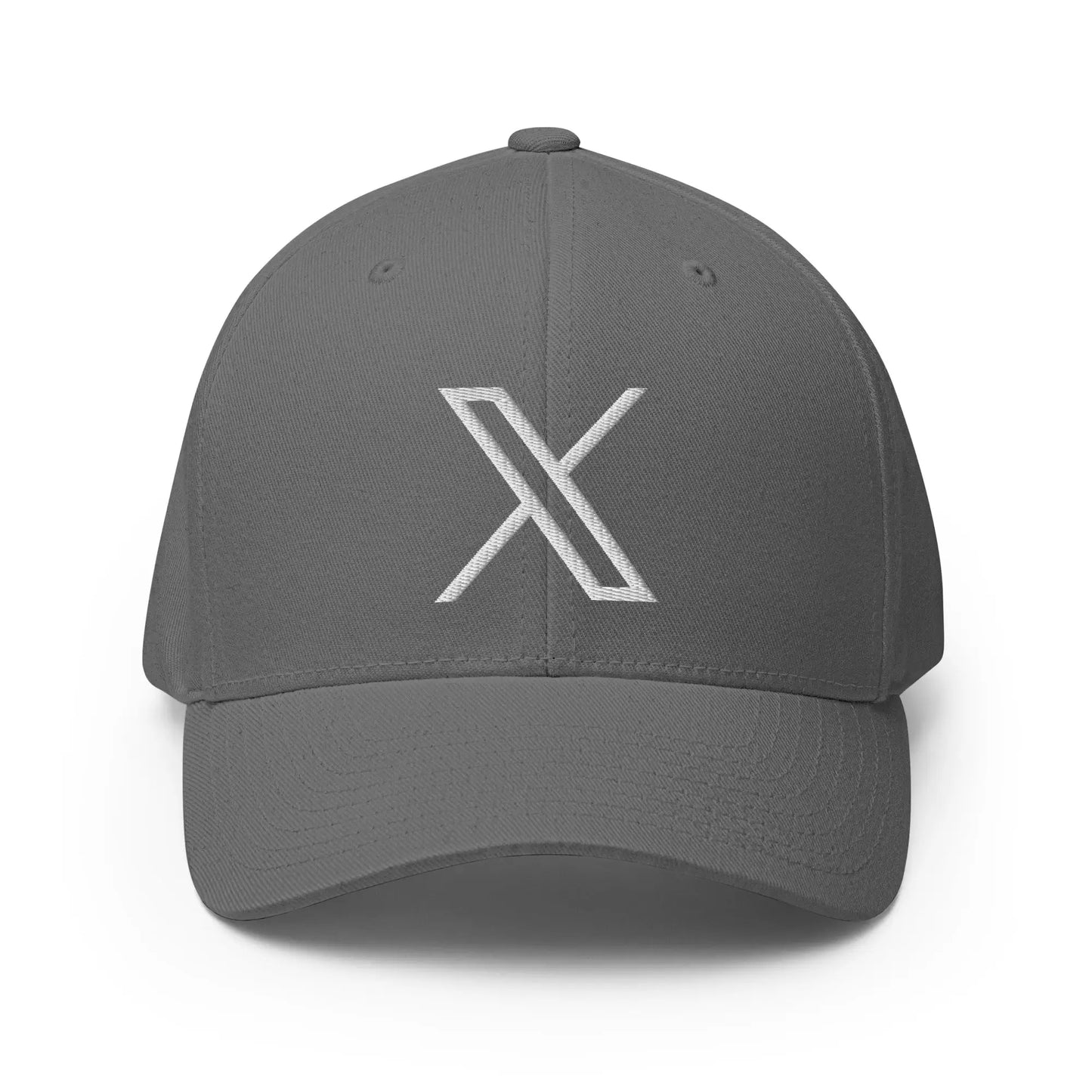 Twitter X Logo Closed-Back Baseball Cap - Grey / S/M