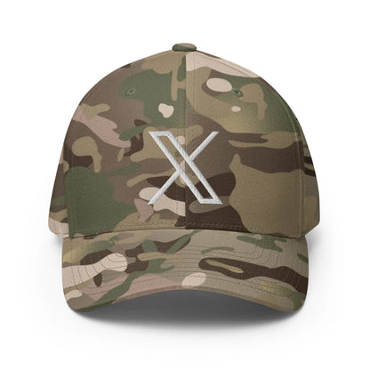 Twitter X Logo Closed-Back Baseball Cap - Multicam Green / S/M