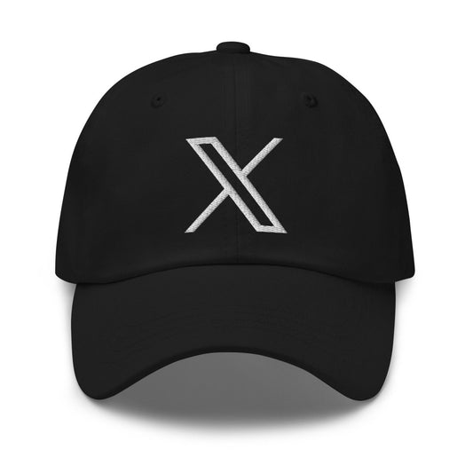 Twitter X Logo Embroidered Cap - Black - AI Store
