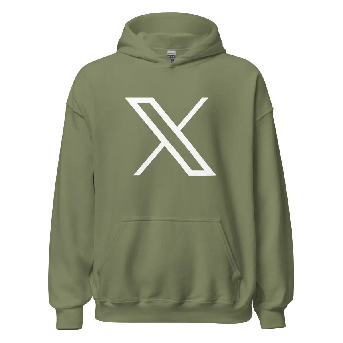 Twitter X Logo Hoodie (unisex) - Military Green / M