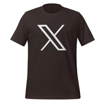 Twitter X Logo T-Shirt (unisex) - Brown / M