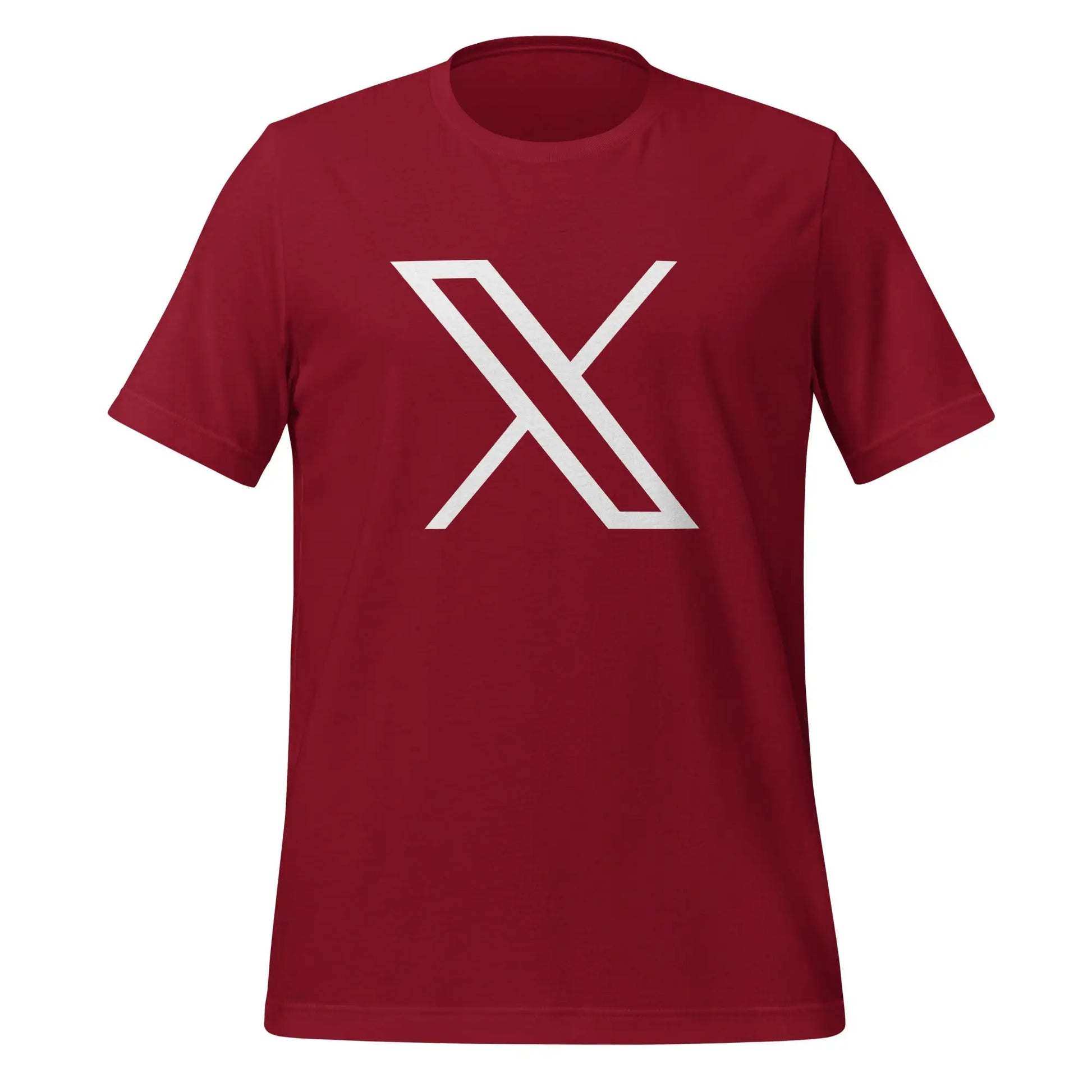 Twitter X Logo T-Shirt (unisex) - Cardinal / M