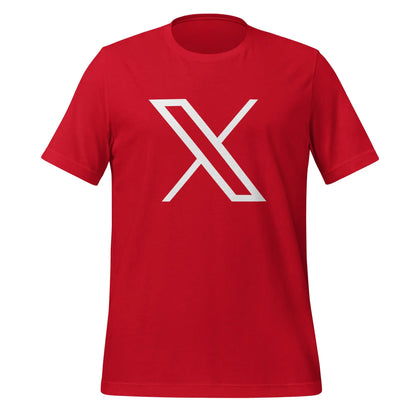 Twitter X Logo T-Shirt (unisex) - Red / M