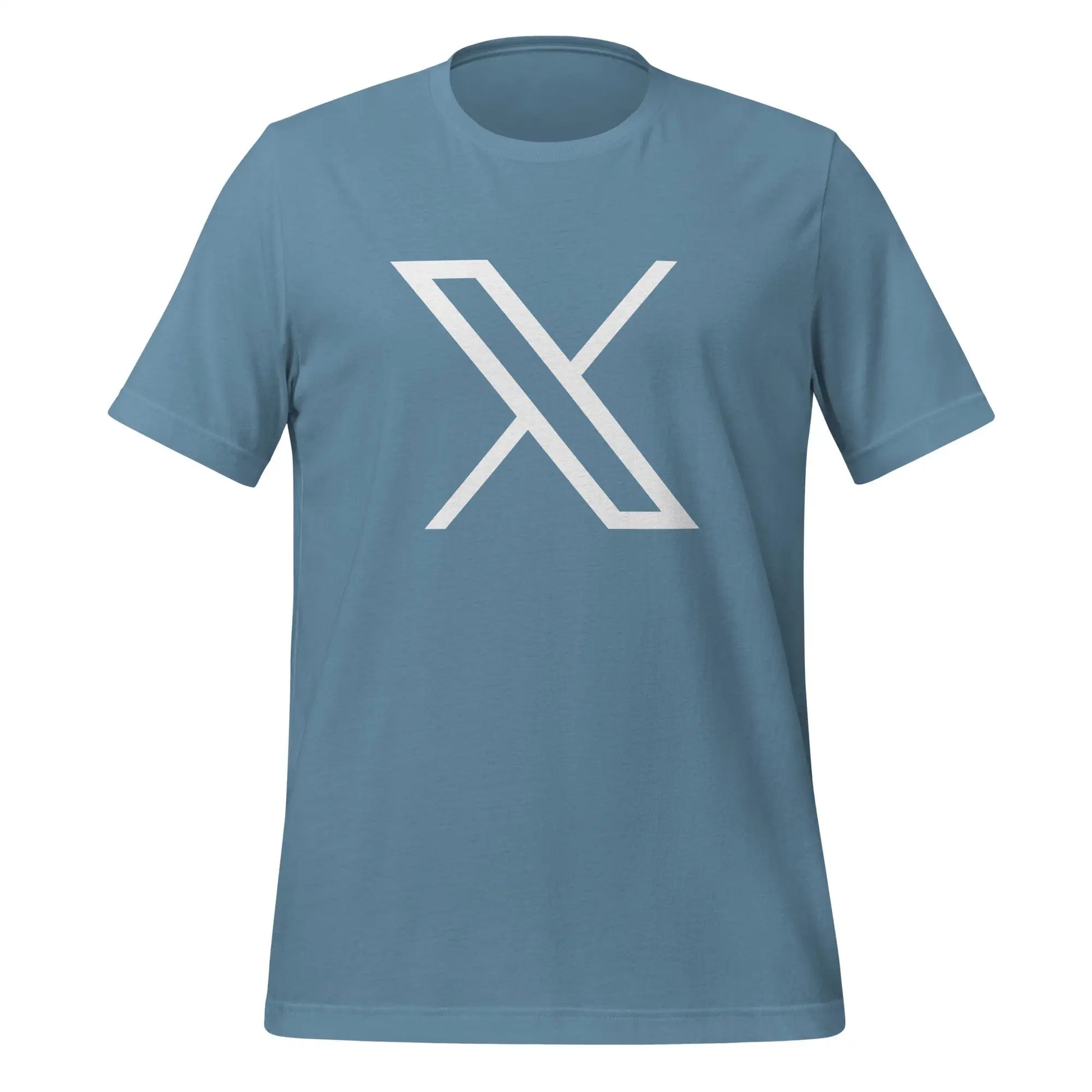 Twitter X Logo T-Shirt (unisex) - Steel Blue / M