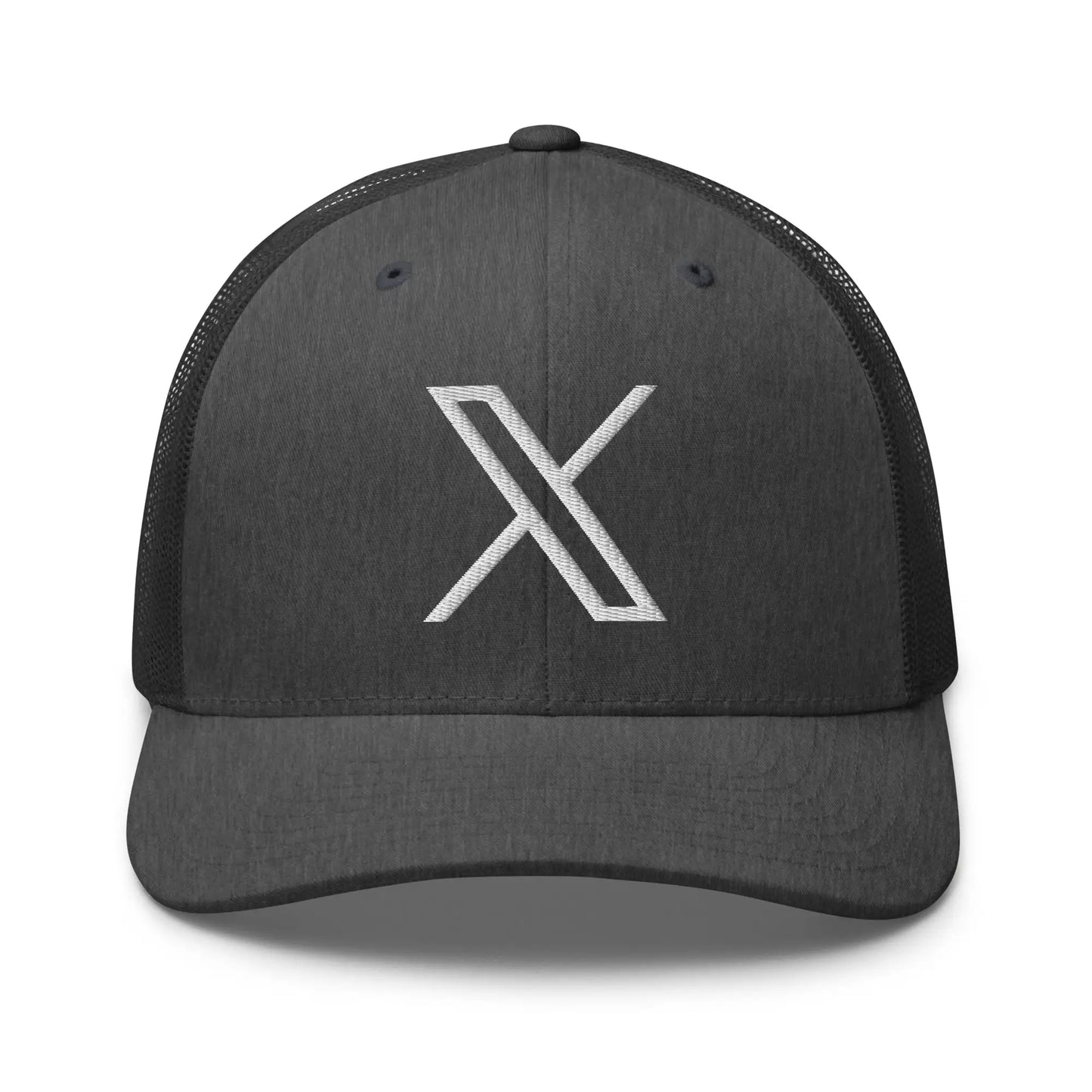 Twitter X Logo Trucker Cap - Dark Heather Gray