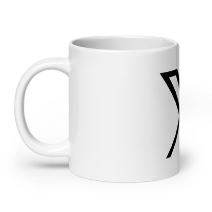 Twitter X Logo White Glossy Mug - 15 oz - AI Store