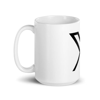 Twitter X Logo White Glossy Mug - 20 oz - AI Store