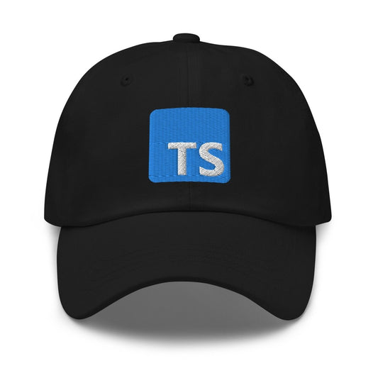 TypeScript Logo Embroidered Cap - Black - AI Store