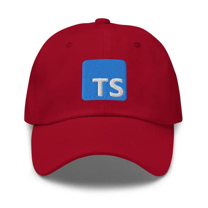 TypeScript Logo Embroidered Cap - Cranberry