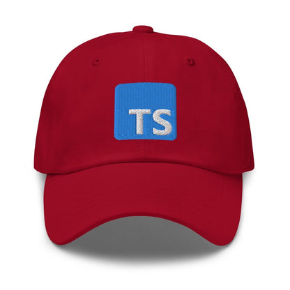 TypeScript Logo Embroidered Cap - Cranberry - AI Store