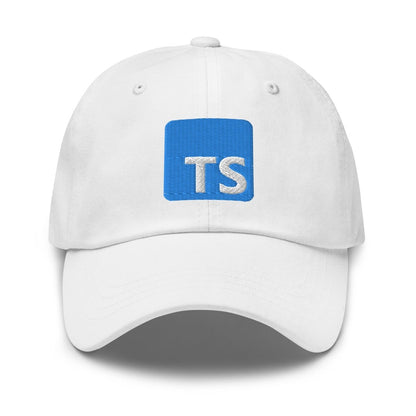 TypeScript Logo Embroidered Cap - White - AI Store