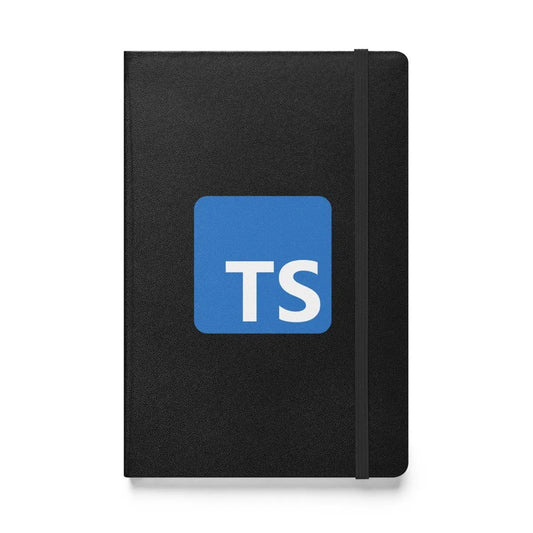 The Typescript Logo Hardcover Bound Notebook Black.