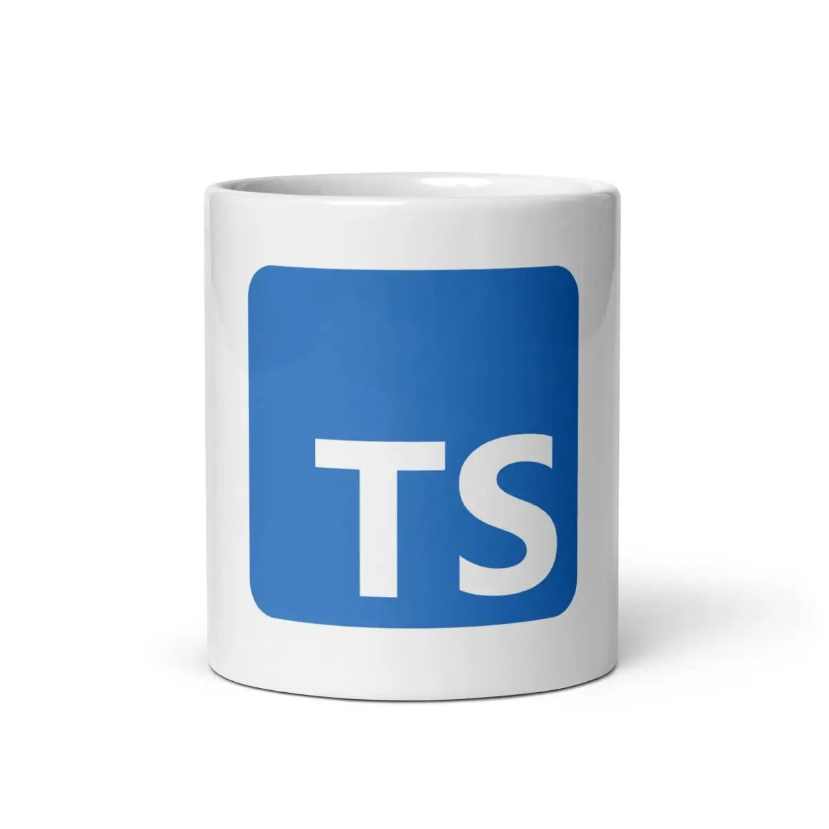 TypeScript Logo on White Glossy Mug - 11 oz