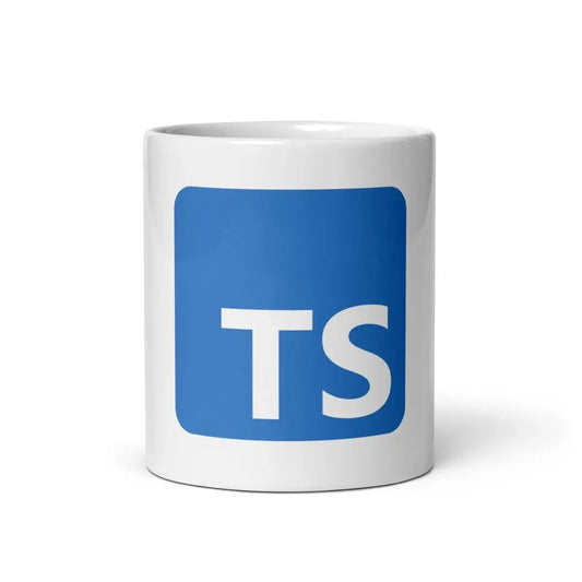 The Typescript Logo on White Glossy Mug 11 Oz.