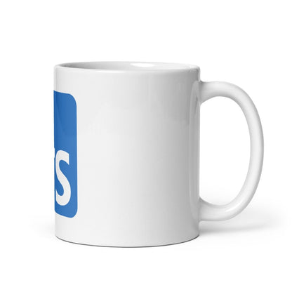 TypeScript Logo on White Glossy Mug - 11 oz - AI Store