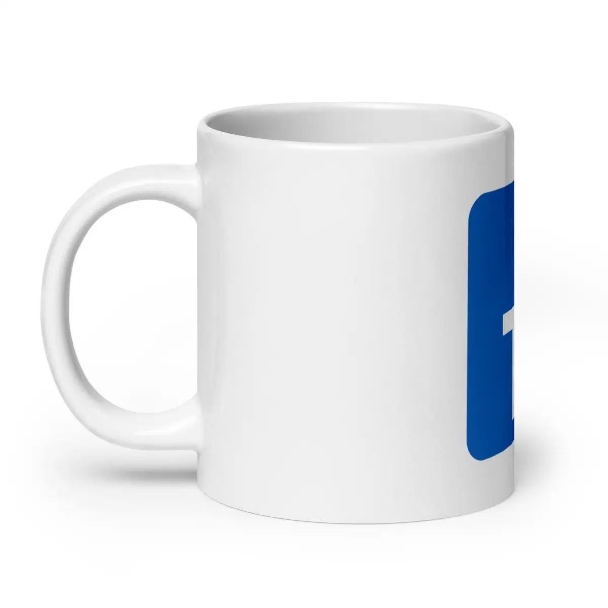 TypeScript Logo on White Glossy Mug